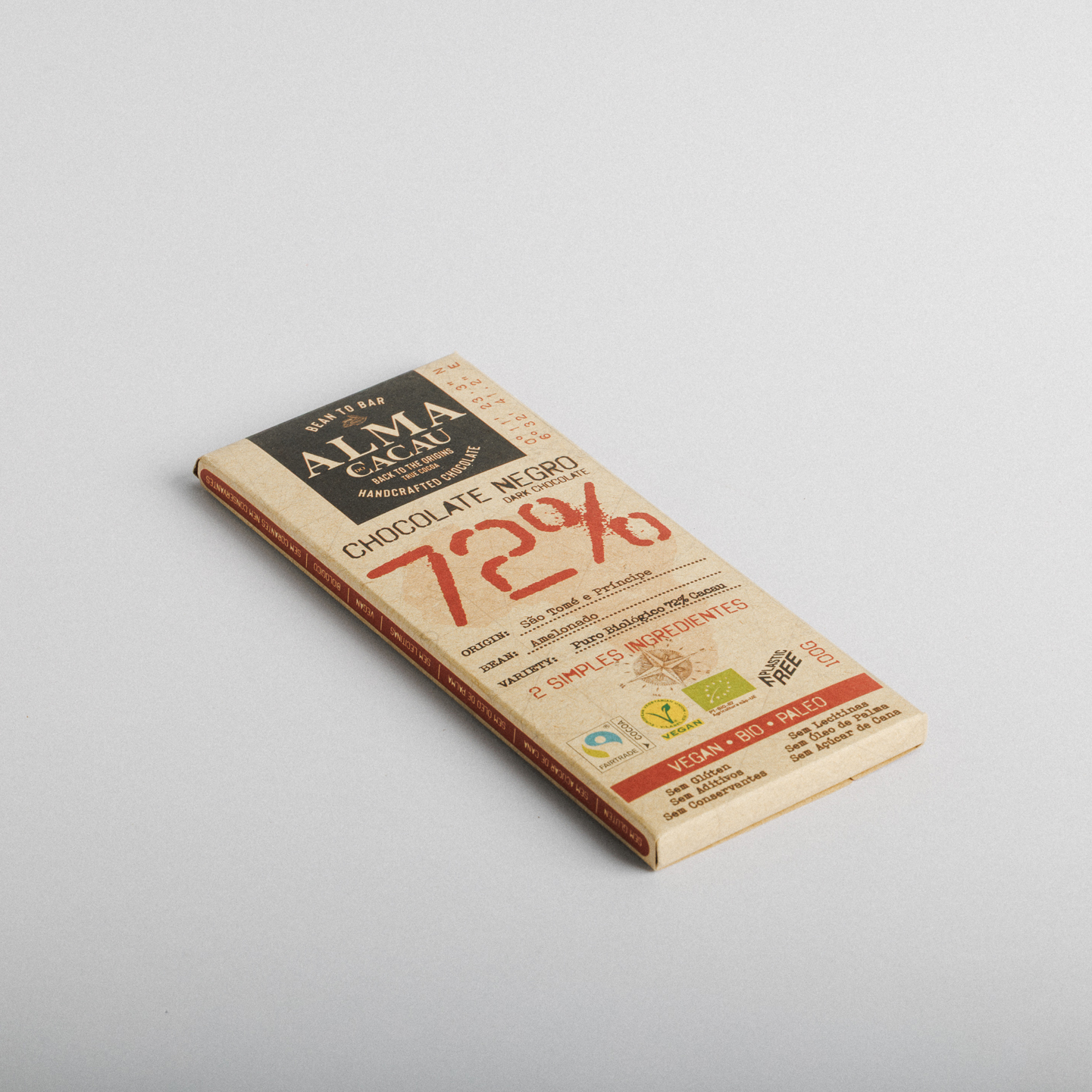 Chocolate Negro Bio 72% Cacau 0